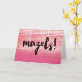 Mazelsのピンク カード (黄色い花)