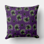 Mazipoodlesはっきりしたデイジー – パープルブラックグリーン クッション (裏面)