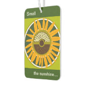 Mazipoodlesひまわり日差し：オリーブ緑イエロー カーエアーフレッシュナー (左)