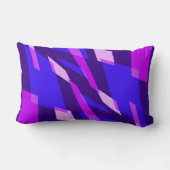 Mazipoodlesアブストラクション分析視点インジゴ明るい赤紫色 ランバークッション (裏面)