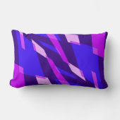 Mazipoodlesアブストラクション分析視点インジゴ明るい赤紫色 ランバークッション (正面)