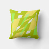 Mazipoodlesアブストラクション分析視点グリーンイエロー クッション (裏面)