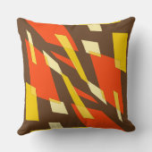 Mazipoodlesアブストラクション分析視点ブラウンオレンジ クッション (裏面)