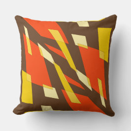 Mazipoodlesアブストラクション分析視点ブラウンオレンジ クッション