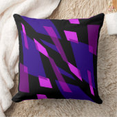 Mazipoodlesアブストラクション分析視点ブラックブルー クッション (ブランケット)