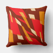 MazipoodlesアブストラクションPerspective Maroon Orange クッション (裏面)