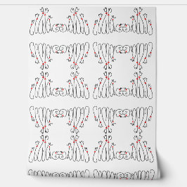 Mazipoodlesネコ白黒赤 壁紙