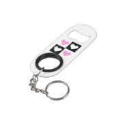 Mazipoodlesハート抽象ピンク キーホルダー栓抜き (裏面アングル)