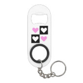 Mazipoodlesハート抽象ピンク キーホルダー栓抜き (裏面)