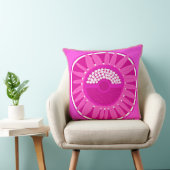 Mazipoodlesヒマワリの太陽の光：ピンク クッション (椅子)