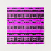 MAZIPOODLESリストライプのブド編み物パターン001 B タペストリー (正面(横))