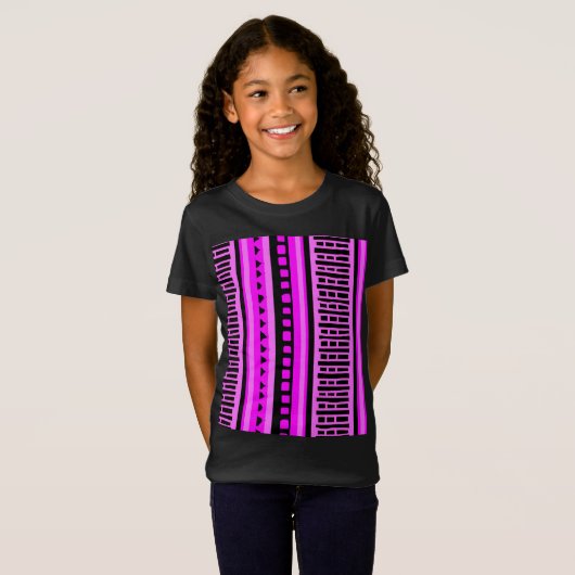 MAZIPOODLESリストライプのブド編み物パターン001 B Tシャツ (正面フル)