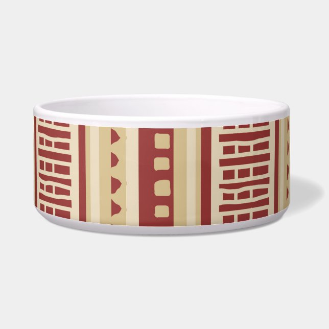 MAZIPOODLESリストライプのブド編み物パターン010 ボウル (正面)