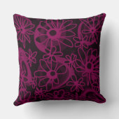 Mazipoodles愛する花 – 黒茶色 クッション (裏面)