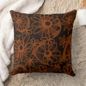 Mazipoodles愛する花 – 黒茶色 クッション (ブランケット)