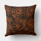 Mazipoodles愛する花 – 黒茶色 クッション (裏面)