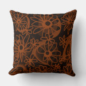 Mazipoodles愛する花 – 黒茶色 クッション (正面)