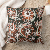 Mazipoodles愛する花 – 黒褐色の白 クッション (ブランケット)