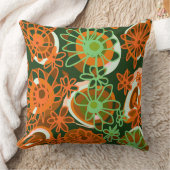 Mazipoodles愛の花 – 緑のオレンジ クッション (ブランケット)