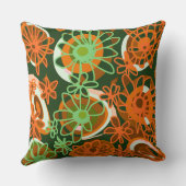 Mazipoodles愛の花 – 緑のオレンジ クッション (裏面)