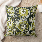 Mazipoodles愛の花 – 黒オリーブ白 クッション (ブランケット)