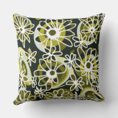 Mazipoodles愛の花 – 黒オリーブ白 クッション (裏面)