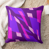 Mazipoodles抽象パースビューバイオレットピンク クッション (ブランケット)
