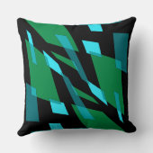 Mazipoodles抽象パースビューブラックグリーン クッション (裏面)