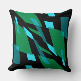 Mazipoodles抽象パースビューブラックグリーン クッション