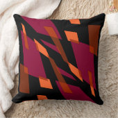 Mazipoodles抽象パースビューブラックマゼンタ クッション (ブランケット)