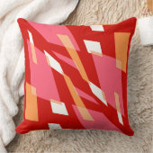 Mazipoodles抽象パース赤オレンジ クッション (ブランケット)