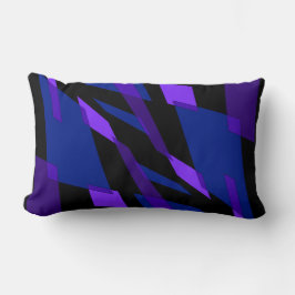 Mazipoodles抽象分析視点ブラックインディゴ ランバークッション