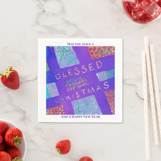 MAZIPOODLES クリスマス祝福  スタンダードカクテルナプキン (インサイチュ)