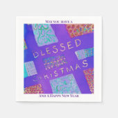 MAZIPOODLES クリスマス祝福  スタンダードカクテルナプキン (正面)