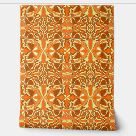 Mazipoodles 3D Damask – 焦げたオレンジ色 壁紙
