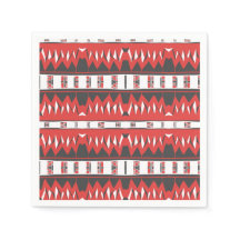 Mazipoodles Afrofuturistパターン – 緋色グレー