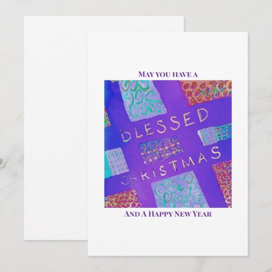 MAZIPOODLES Blessed Christmas  シーズンカード (正面/裏面)