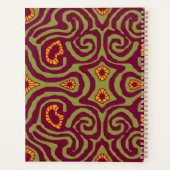 Mazipoodles Crazy Maze - Olive Burgundy Gold プランナー手帳 (裏面)