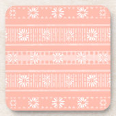 MAZIPOODLES Floral Striped Ribbed Knitting 202 コースター (正面)