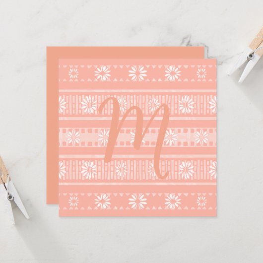 MAZIPOODLES Floral Striped Ribbed Knitting Card (正面/裏面インサイチュ)