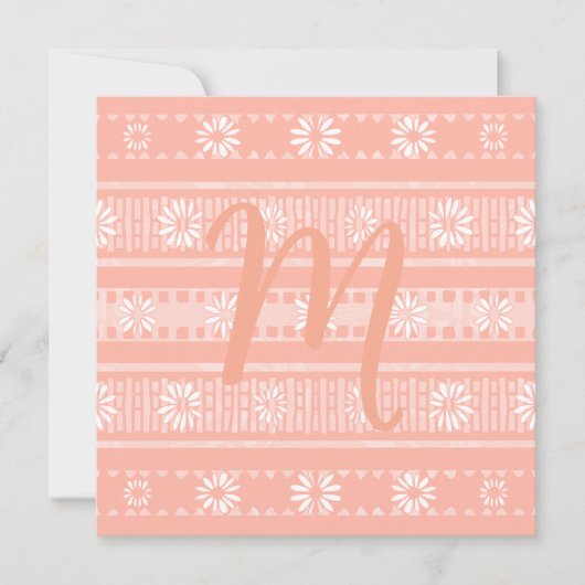 MAZIPOODLES Floral Striped Ribbed Knitting Card (正面)