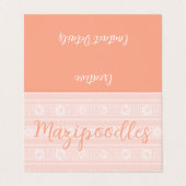 MAZIPOODLES Floral Striped Ribbed Knitting Name 名刺 (外部フラット)