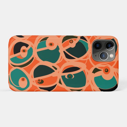 MAZIPOODLES I Spy Eye Orange Teal Black Case-Mate iPhoneケース (裏面(横))