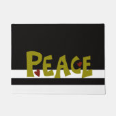 MAZIPOODLES Peace Olive Green ドアマット (正面)