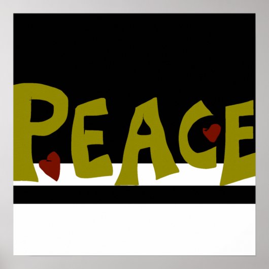 MAZIPOODLES Peace Olive Green ポスター (正面)