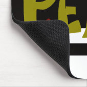 MAZIPOODLES Peace Olive Green マウスパッド (コーナー)