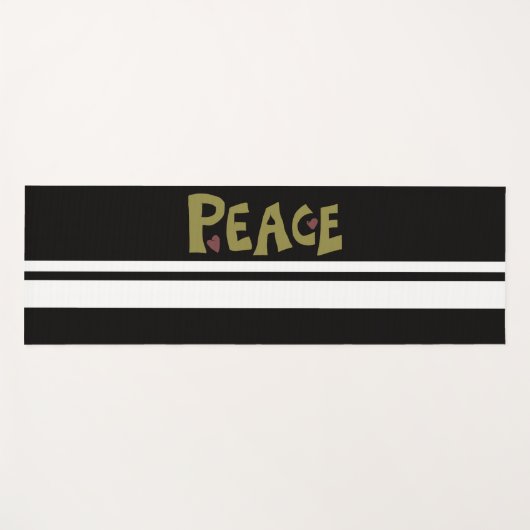 MAZIPOODLES Peace Olive Green ヨガマット (正面(横))