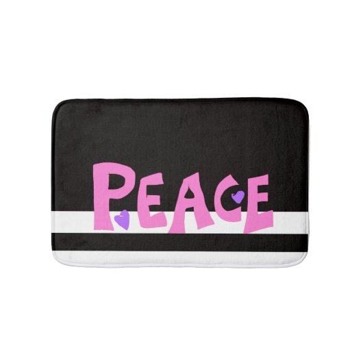 MAZIPOODLES Peace Pink バスマット (正面)