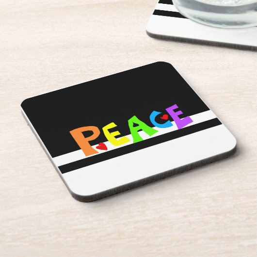 MAZIPOODLES Peace Rainbow コースター (左側)