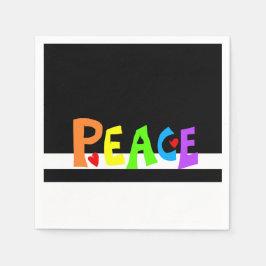 MAZIPOODLES Peace Rainbow スタンダードカクテルナプキン